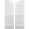 Ekena Millwork Americraft 5-Board (3 Batten) Wood Joined Board-n-Batten Shutters w/Ellipt Top, ARW401BE518X77WHH, PR ARW401BE518X77WHH - alternate 1